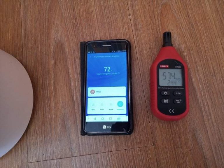 Pomiar wilgotności przez Xiaomi Mi Smart Antibacterial i niezależny czujnik