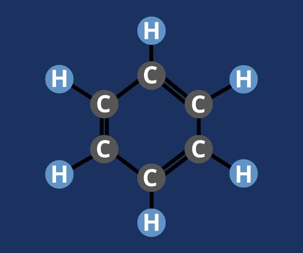 Cząsteczka benzenu wzór struktruralny