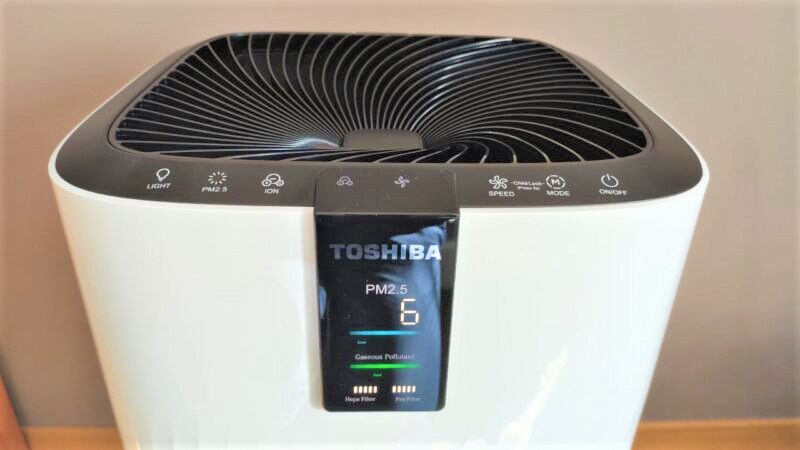 Oczyszczacz powietrza Toshiba CAF X116XPL panel sterowania