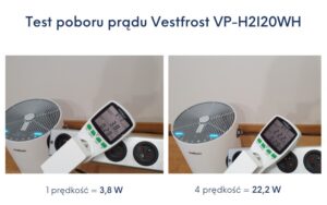 Vestfrost VP-A1S40WH test poboru prądu recenzja